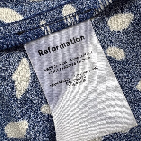 Reformation Crimini Slip Dress - Blue Moray Sz 10 - Picture 7 of 7